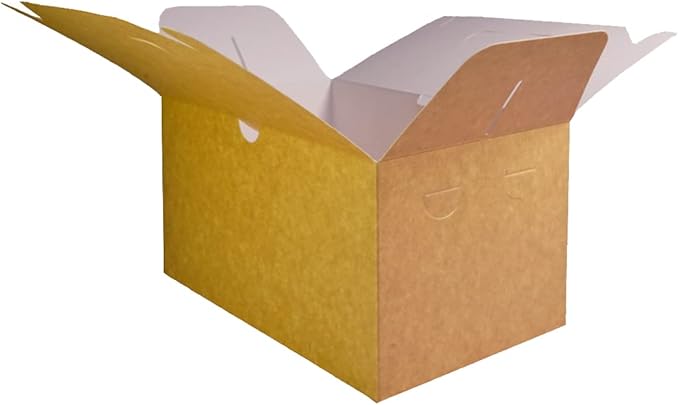 PandaPandaPPS 50 Pack Brown Gable Boxes (8.25"×5"×4") for Foods, Gifts and Party Favors, Treat Boxes Candy Cookie Snack Goodie Gift Boxes for Birthday, Wedding, Baby Shower