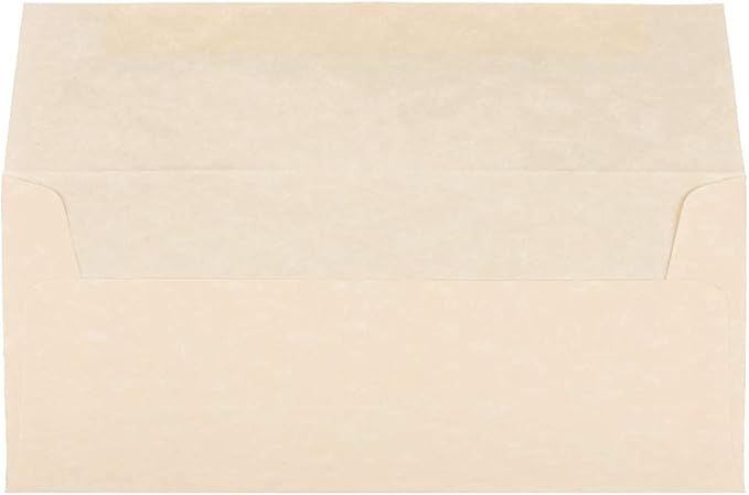 JAM PAPER #10 Business Parchment Envelopes - 4 1/8 x 9 1/2 - Natural Recycled - 50/Pack