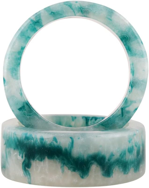 Set of 12 Epoxy Resin Napkin Rings - Colorful Napkin Ring Holders 1.5" Napkin Rings for Christmas Party Decoration, Dinning Table, Family Gatherings, Table Décor(Multi Pastel)- ALPHA Living HOME