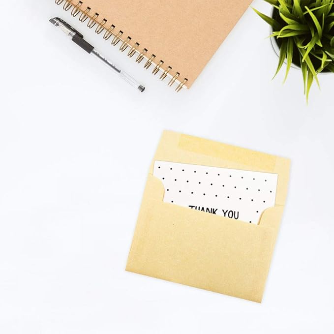 JAM PAPER 4Bar A1 Parchment Invitation Envelopes - 3 5/8 x 5 1/8 - Antique Gold Recycled - 50/Pack