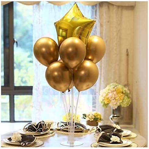 LANGXUN 28" Height Table Balloon Stand Kit for Birthday Party Wedding Decorations, Balloons Arch Kit for Graduation Party and Christmas Balloon Decorations (6 Pack)