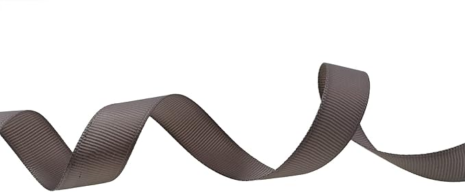 Jesep One Roll 100 Yards Soild Grosgrain Ribbon Boutique Gift Wrapping Package Ribbon, DIY Crafts Bow Hair Headband Accessories Assorted Ribbon#09 (5/8" 15mm, Gray)