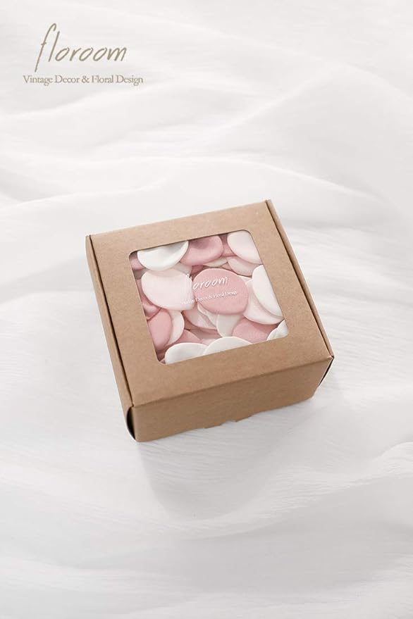 Floroom 300pcs Rose Petals Blush Pink Faux Silk Flower Petals for Wedding Flower Girl Basket Aisle Scatter Cake Dinner Table Centerpieces Party Confetti Bridal Shower Romantic Night Decoration