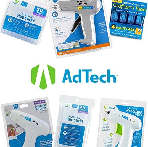 AdTech Crystal Clear Hot Glue Gun Sticks (W220-14ZIP50) – Full Size Hot Glue Sticks. All-Purpose Glue Sticks for Crafting, Scrapbooking & More. 50 Pieces. Length: 4” Diameter: .44”. (Pack of 2)