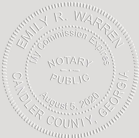 MaxMark Notary Seal Round Pink Embosser for Georgia State - Includes Gold Burst Seal Labels (42 Count)