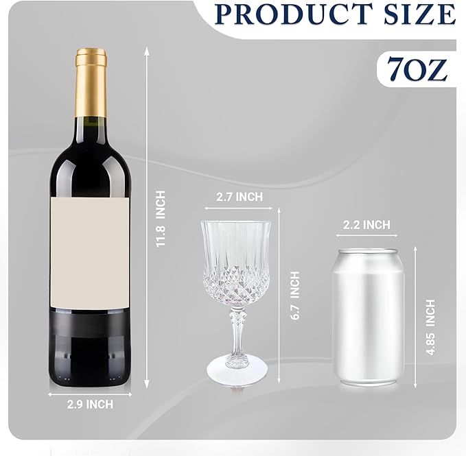 Plastic Wine Glasses,Plastic Goblets Vintage Style Cordial Drinking Glasses for Wedding Reception, Grand Event Party Supplies (100, transparent)