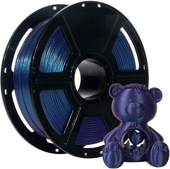 FLASHFORGE 3D Printer Filament Chameleon PLA Color Shift Filament 1.75mm, Changes Color with Light and Angles, 1KG Spool (2.2lbs), Dimensional Accuracy +/- 0.02mm for FDM 3D Printers (Nebula Purple)