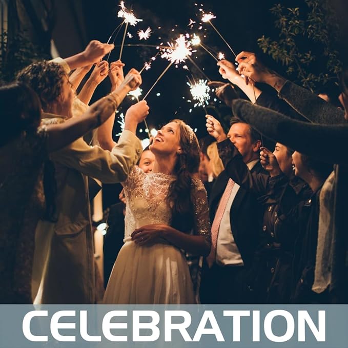 12-inch 100 Pieces Sparklers Wedding Send-Off,Suitable for Celebratory Holidays Such as Easter,Wedding Favors,Holiday Revelry and More(3-5 Days Deliveried) (12-inch 100 Pieces)