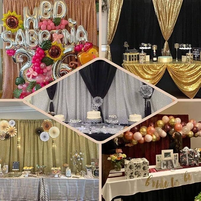 10FT x10FT Silver Metallic Spandex Backdrop, 1 Panel Glitter Sheer Photography Background, Stretchy Spandex Fabric for Wedding, Party, Baby Shower, Photo Booth Decor