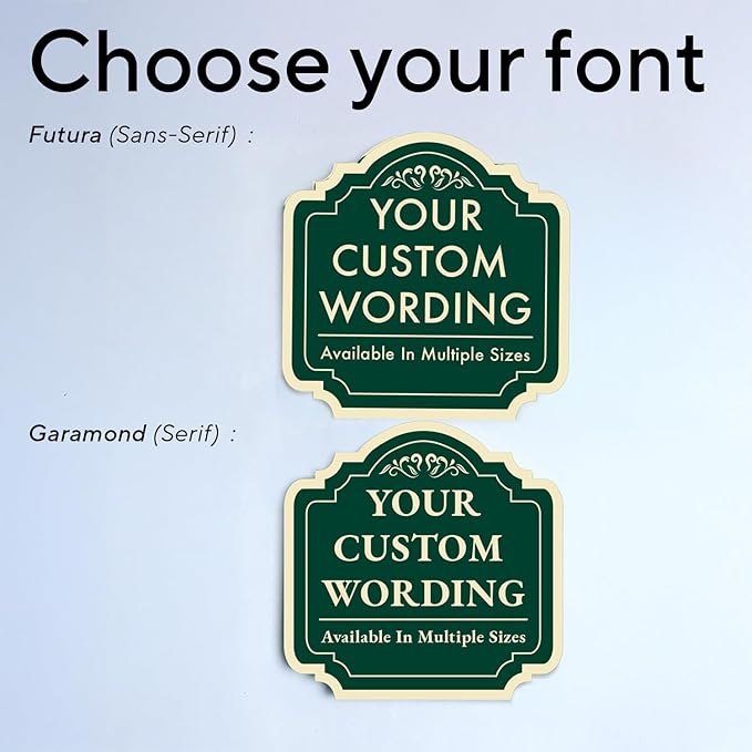 Custom Metal Signs, Personalized Aluminum - Outdoor/Driveway, Waterproof USA Made - Forest Green 8x8 In