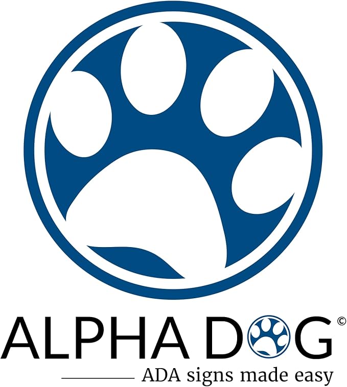 ALPHA DOG ADA SIGNS Custom ADA Compliant Braille Sign, 6"x9" Room Identification Plaque, Tactile Text, Raised Letters, Personalized 4-Line, Indoor/Outdoor, USA-Made (Black)