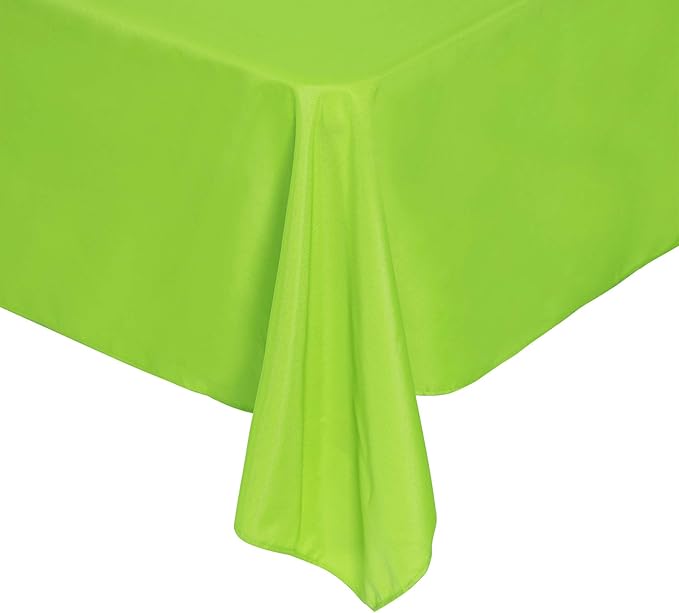 Rectangle Tablecloth 60x102 inch Washable Polyester Fabric Table Cloth for Wedding Party Dining Banquet Decoration(60x102, Apple Green)