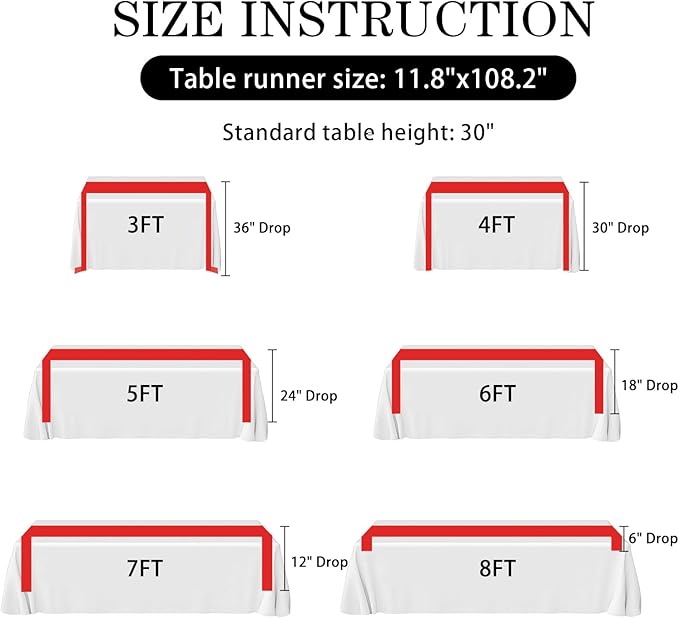 SHEJIZE 2 Pack Satin Red Table Runner 12x108 Inches Long, Bright Silky Smooth Satin Table Runner Table Decor for Wedding Banquet Christmas Prom Event Birthday Party