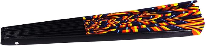 Amajiji Large Folding Hand Rave Fan Popping Fan for Line Dancing Clacking Fans for Boots On The Ground Dance,Party,Decoration,Festival (Peacock)