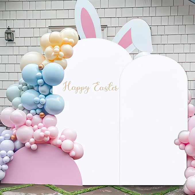 SoarDream White Spandex Arch Cover 6FT Wedding Arch Backdrop Cover Stretchy Backdrop Chiara Wall Arch Stand Cover for Wedding Birthday Balloon Decorations- Ideal for Balloon Arches
