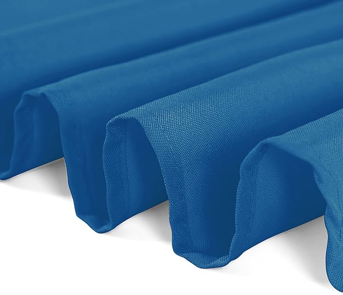 60 inch Round Tablecloth Washable Polyester Table Cloth Decorative Table Cover for Wedding Party Dining Banquet(60 inch,Mediterranean Blue)