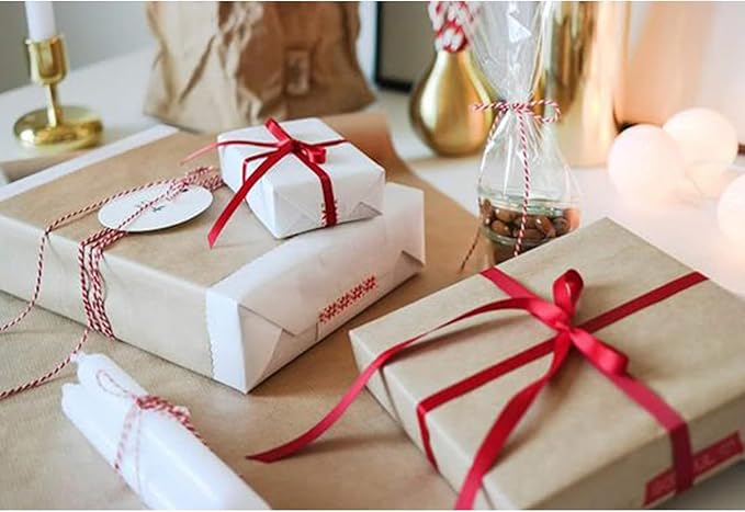 1/2 Inch Red Satin Ribbon 50 Yards Solid Fabric Ribbons for Gift Wrapping, Crafts and DIY Projects, Bows Making, Wedding, Party, Holiday Decor