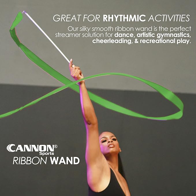 Cannon Sports Gymnastics Wand for Dancing, Cheerleading, Olympic Tournament, & Artistic Competitions (Green)