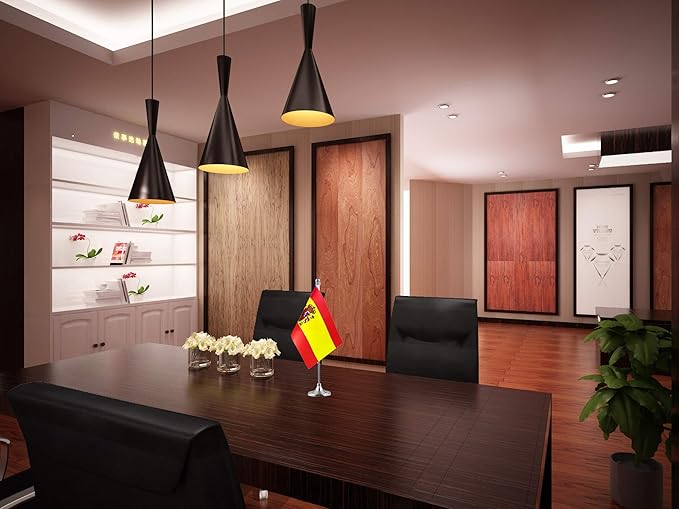 Spain Spanish Flag Table Desk Flags,Office Flag,International World Country Flags Banners,Festival Events Celebration,Office Desk Home Decoration