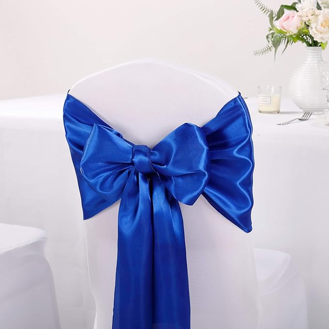 10-Pack Satin Table Runner Royal Blue 12 x 108 inches Long, Table Runners for Wedding, Birthday Parties, Banquets Decorations(10 Pack, 12x108 Inch, Royal Blue)