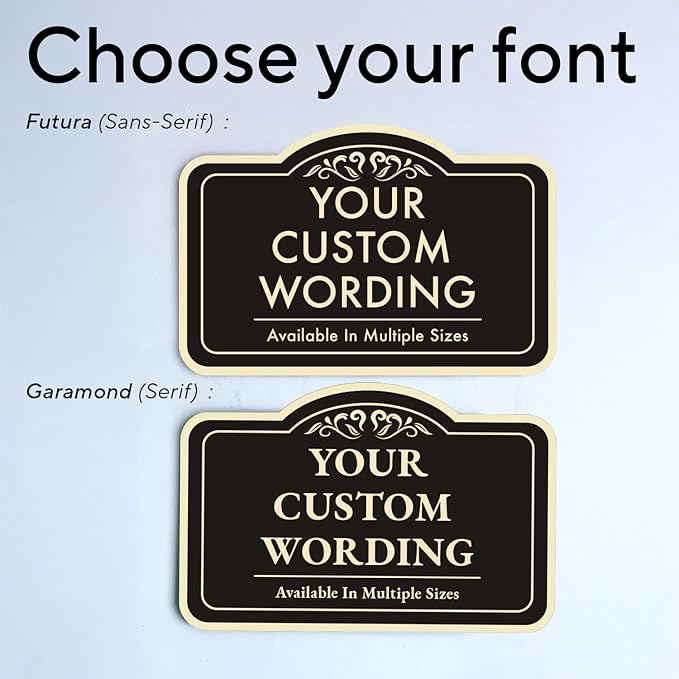 CustomDecor Outdoor Metal Signs - Personalized Aluminum, Driveway Signs, Waterproof - USA Made, Design 1 Black Charcoal 12x8 In