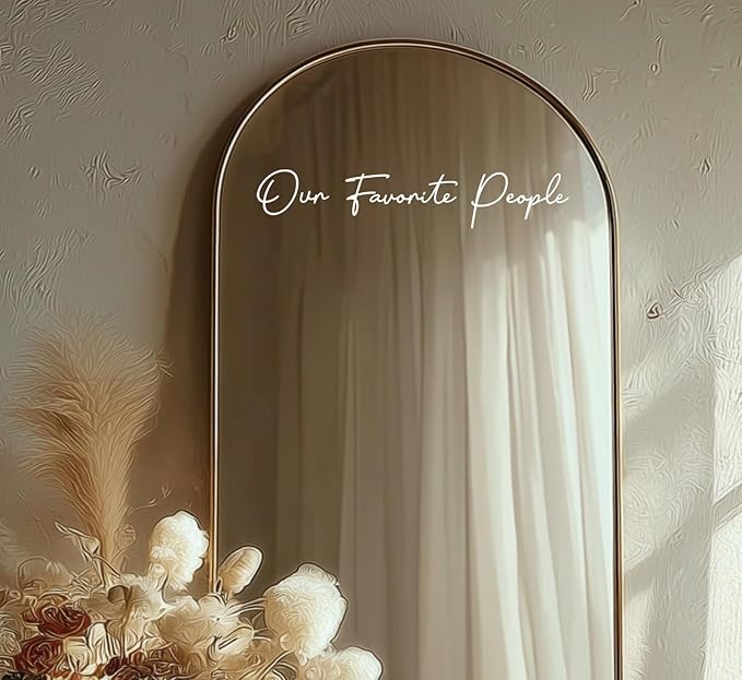 Our Favorite People Seating Chart Decal Wedding Seating Chart Header Decal for Mirror Our Favorite People Welcome Sign Wedding Welcome Vinyl (White, Width 17")