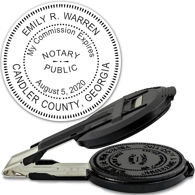 MaxMark Insert Only for Notary Seal Round Embosser for Georgia State