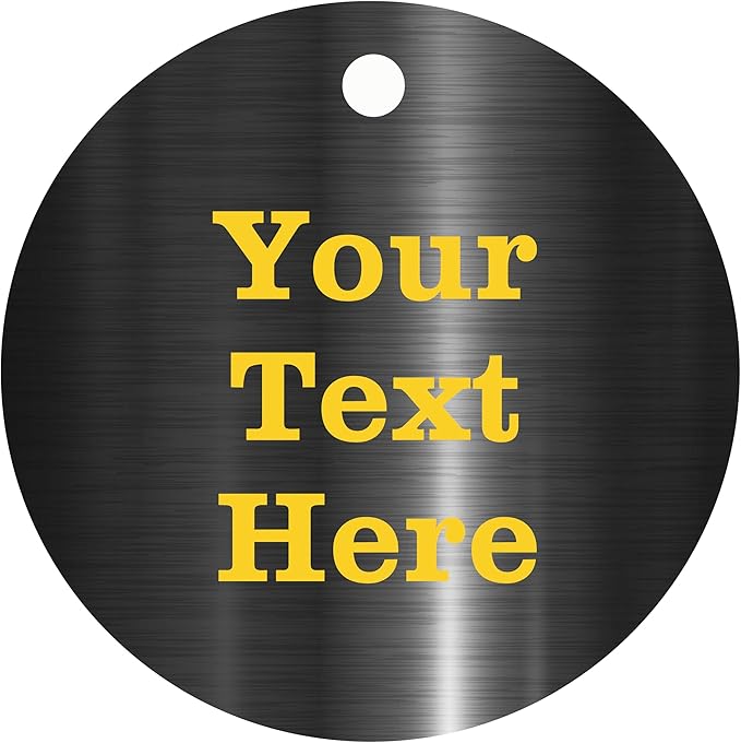 Engraved Round Metal tag, Custom Engraved Circle Plate, Personalized Aluminum disc, Etched Metal disk, Customized Round Steel plaque
