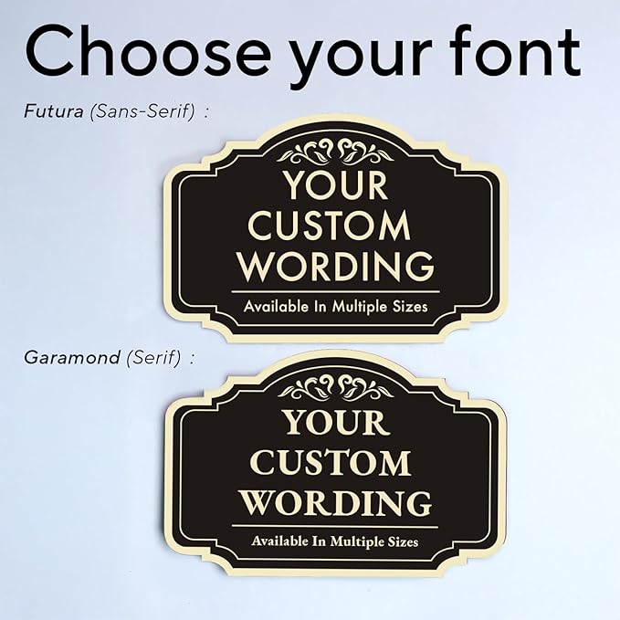 Custom Metal Decorative Signs, Personalized Aluminum, Custom Driveway Signs, Waterproof, Design 2 Black Charcoal 10x7 In