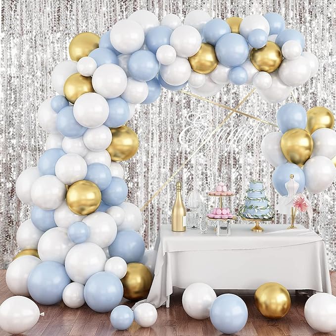 HH 9x9FT Big Silver Sequin Backdrop Curtains,Shimmer Sequin Fabric Photography Backdrop,Photo Backdrop Payette Backdrop Curtain Panels Backgrounds for Wedding Party Christmas Decoration