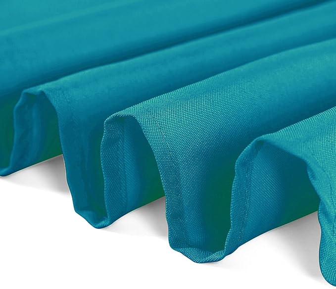 60 inch Round Tablecloth Washable Polyester Table Cloth Decorative Table Cover for Wedding Party Dining Banquet(60 inch,Caribbean Blue)
