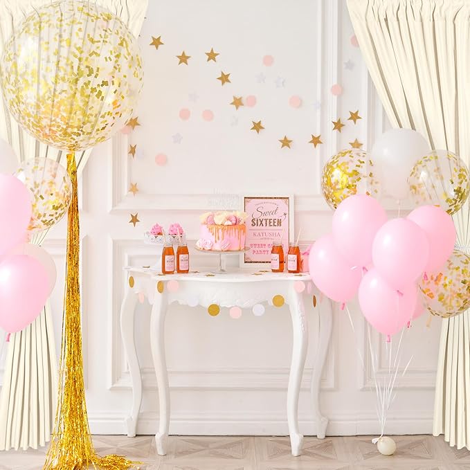 DWCN 10x7 FT Champagne Backdrop Curtains for Parties, Photography Backdrop Drapes with Rod Pockets for Wedding Decorations Stage Birthday Family Gatherings, 2 Panels 5ft x 7ft