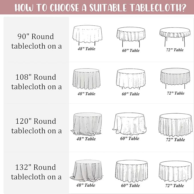 8 Pack Premium Round Tablecloth 90 Inch Round Table Covers Bulk Washable Polyester Fabric Round Table Clothes for Wedding Party Reception Banquet Buffet Restaurant (Dusty Rose, 90 Inch)