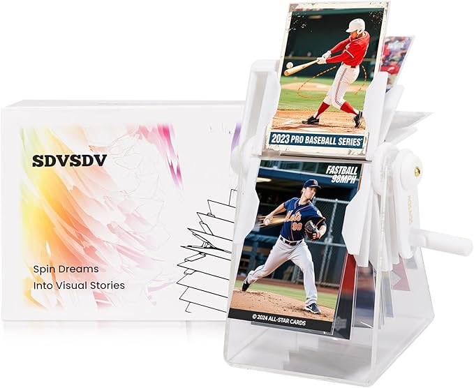 24-Slot Card Flip Book Display Stand,Trading Card Holder with Clear Protector for Gaming Cards, MTG, Sports Cards (Baseball/Basketball)