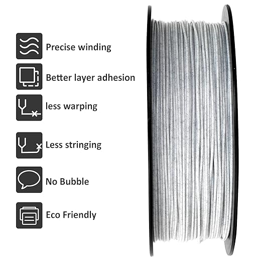 GIANTARM 3D Printer Filament, Marble Pla Filament, 1Kg(2.2lbs) Spool, 1.75mm Dimension Accuracy +/- 0.03mm, 3D Printing Filament