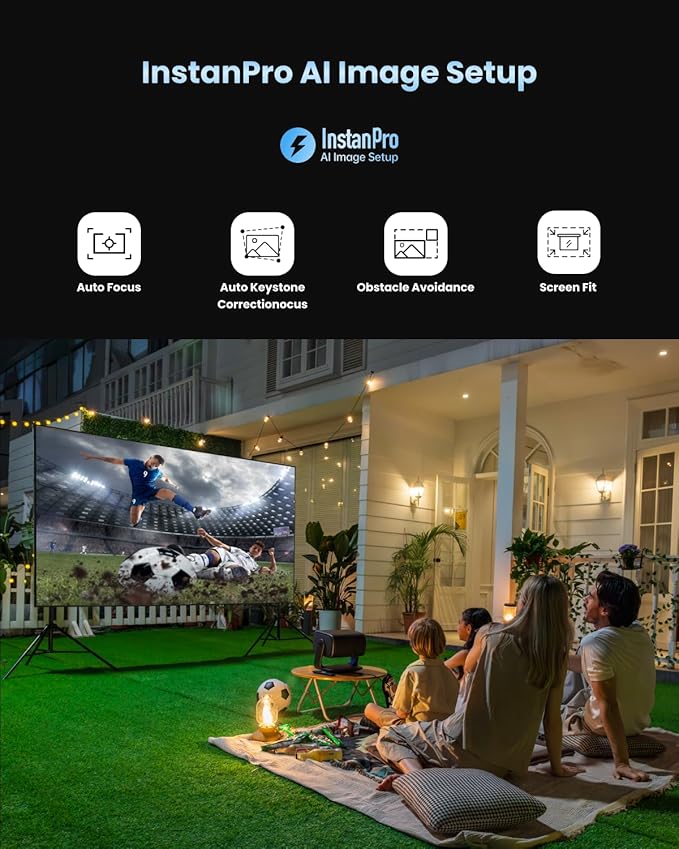 Dangbei MP1 MAX Triple Laser 4K Projector - 3100 ISO Lumens, 110% BT.2020, Google TV with Netflix Officially, 300'' Display, 2x12W Dolby Audio DTS:X, HDR10+, Blu-ray 3D