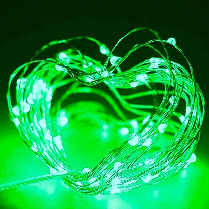 St.Patrick's Day Fairy String Lights, 8.2Ft 50 LED Fairy Lights with Timer, 8 Modes Battery Operated Fairy Lights, 4 Pack Mini Led String Lights for DIY Wedding Bedroom Mason Jar Christmas Decoration