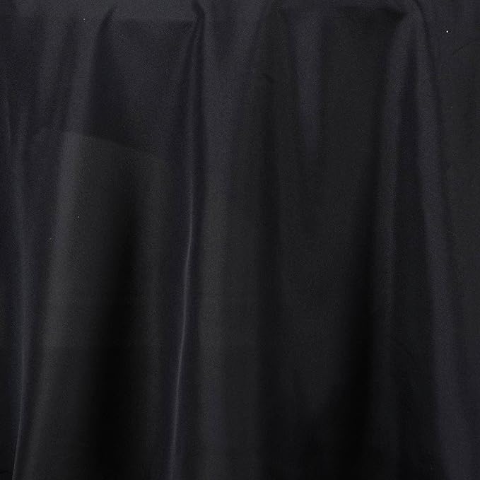 Efavormart Round Tablecloth, 90 Inch Stain & Wrinkle Resistant Washable Table Cloth, Decorative Polyester Fabric Table Cover for Banquet, Wedding, Dining- Black