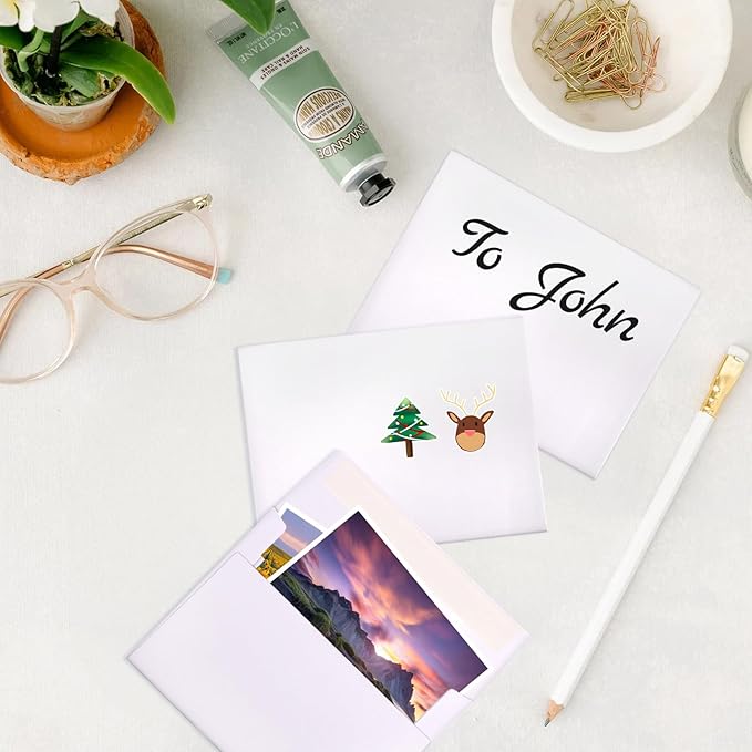 500 Pack A2 Invitation Envelopes - White Envelopes Self Seal, 4-3/8 x 5-3/4 Wedding Envelope Bulk for Photos, Postcards, RSVPs, Thank You Notes, Greeting Cards, Announcements