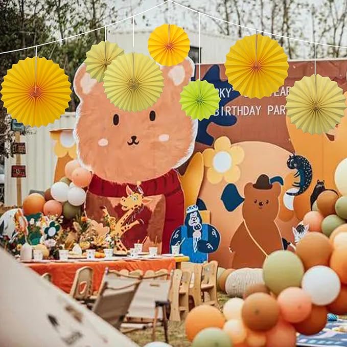 Morange Party Decorations,,Halloween Decor Events Accessories,Orange Birthday Decorations,Sunset Party Decorations,Party Fans 30 Color DIY Set (Morange)