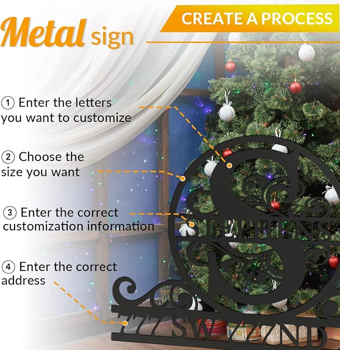 Custom address sign, Custom Signs Outdoor, Personalized Address Plaques for house numbers,House Address Numbers Metal Sign,Name Signs,Family Name Sign
