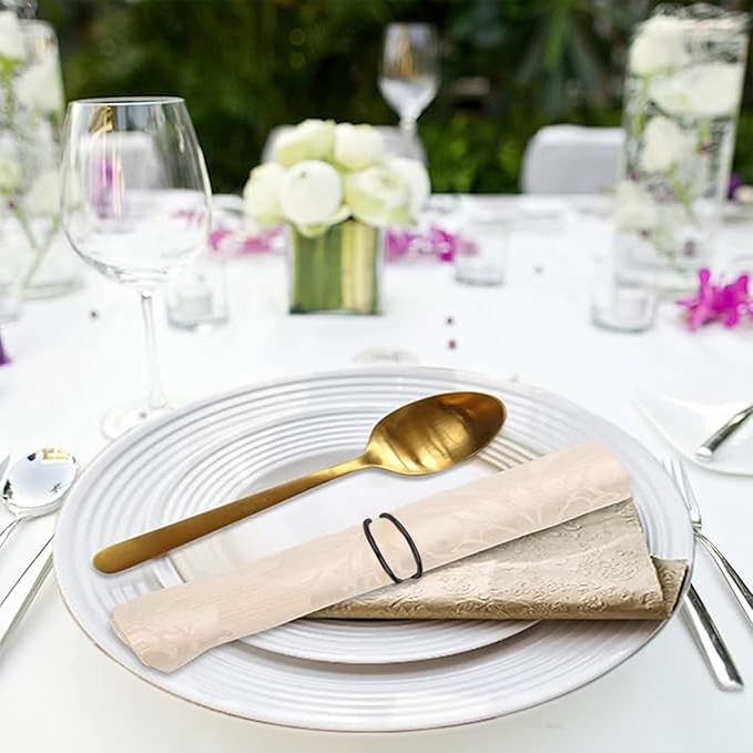 Black Napkin Rings - 12 PCS Metal Spiral Napkin Rings(Spiral) Napkin Holders Buckles for Family Dinner, Wedding, Party,Table Decorations