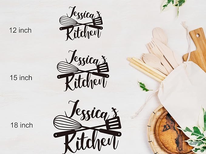 Custom Kitchen Name Sign, Personalized Metal Kitchen Sign, Housewarming Cooking lover Gifts, Mom's Day Gifts, Kitchen Gifts for Grandma