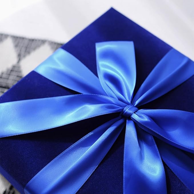 1-1/2" x 50 Yards Royal Blue Satin Ribbon Single Faced Fabric Ribbons for Gift Wrapping, Crafting, Floral Arrangements, Flower Bouquet, Wedding, Home Decor