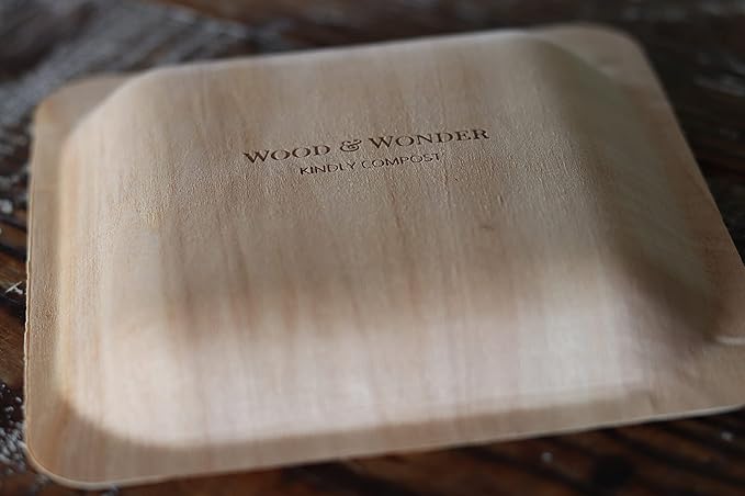 Mr. and Mrs. Disposable Wedding Plates β Rustic, Compostable Alternative to Plastic Plates for Wedding Receptions, Engagement Parties, and Rehearsal Dinners (Appetizer, 50-Pack)
