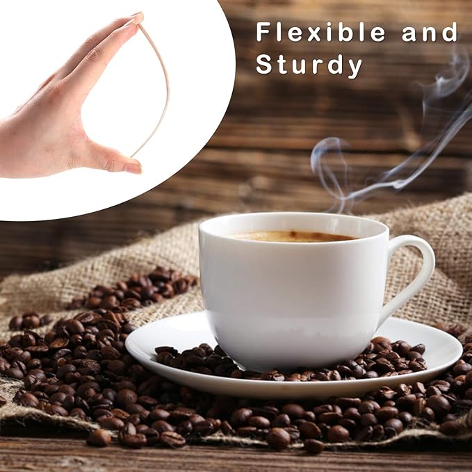 Wooden Coffee Stirrers Individually Wrapped, 500-Count 5.5 Inch Birch Stir Sticks, Natural & Eco-Friendly Disposable Wood Stirrers for Coffee, Hot Drinks, Cocktails, Coffee Bar Accessories 
