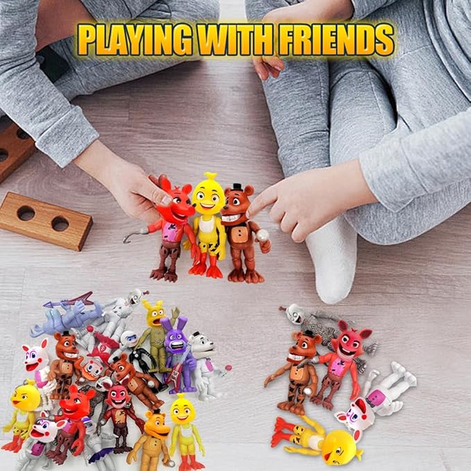 Action Figure Toy, 18 Pcs Game Figures Toys, Movable Joints Toys Dolls, Collectible Figure Gifts for Kids and Cake Toppers, Colourful