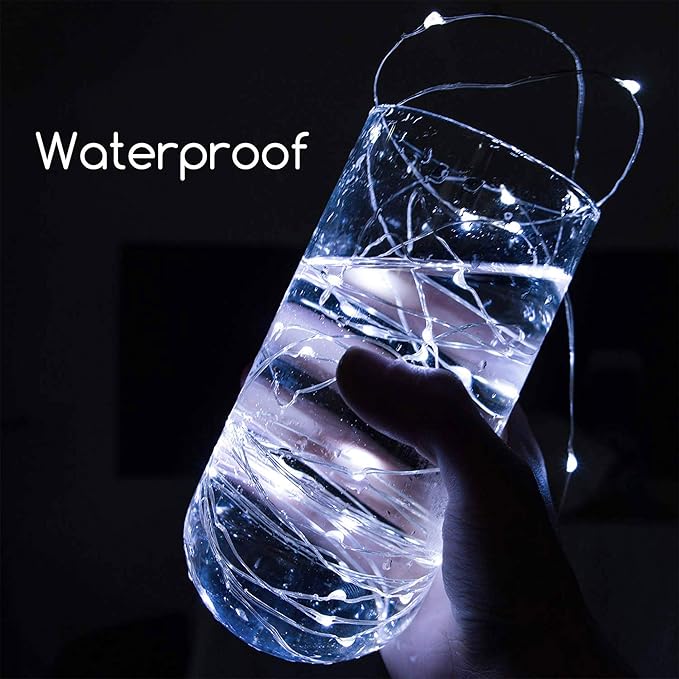 ZNYCYE 10 Pack Fairy Lights Battery Operated,10ft 30 LED String Lights 8 Modes with Timer Waterproof Fairy Lights for DIY Wedding Party Bedroom Mason Jars Christmas Decorations (Cool White)