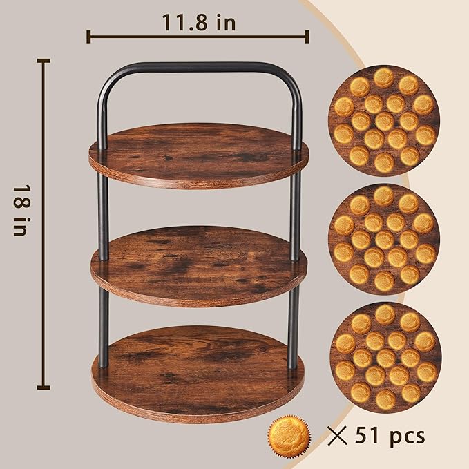 Cupcake Stand 2 Pack, Tower-Style Value Set for 100 Cupcakes - Large 3-Tier Dessert Table Display & Serving Tray Sets, Tiered MDF Cake Stands for Wedding Birthday Baby (Save $10vs Singles)