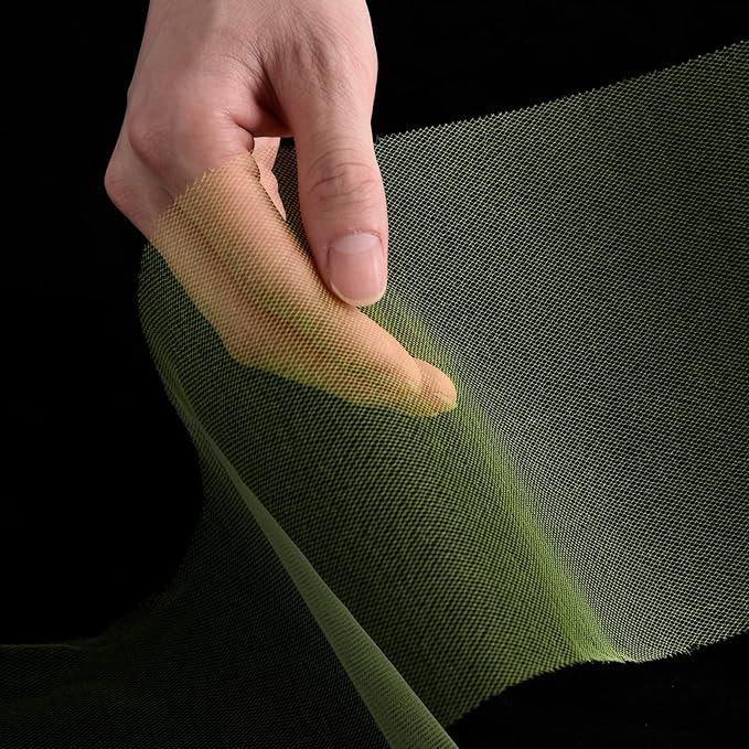 Tulle Fabric Roll, 6” by 200 Yards (600FT) Tulle Organza Fabric Spool for DIY Tutu Skirt Baby Shower Decor Wedding Backdrop Crafts Birthday Party Supplies(Autumn Green)